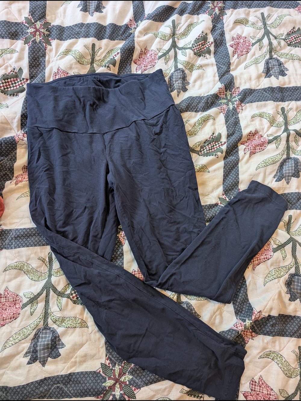 Terra & Sky Navy High-Waist Leggings